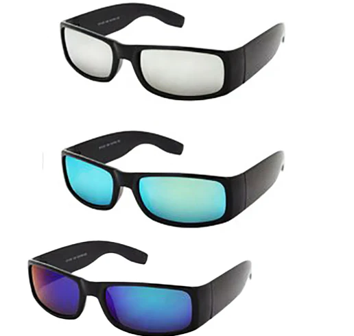 Dark reflective colored mirror lens