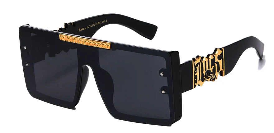 Flat Top Large Frame Locs Hip Hop Sunglasses