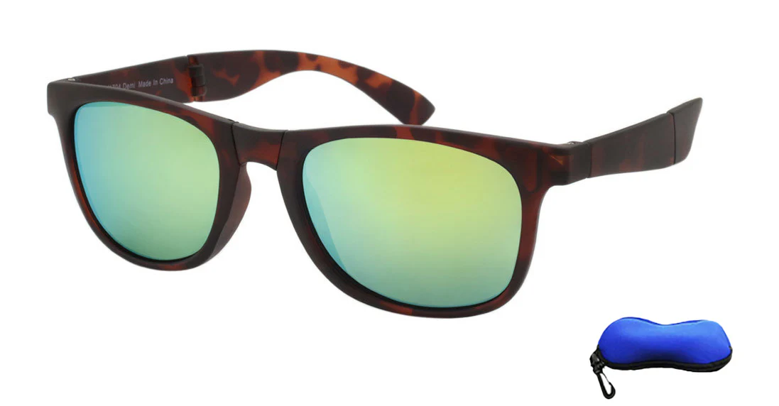 Green-Colored Lens Folding Sunglasses - Image 2