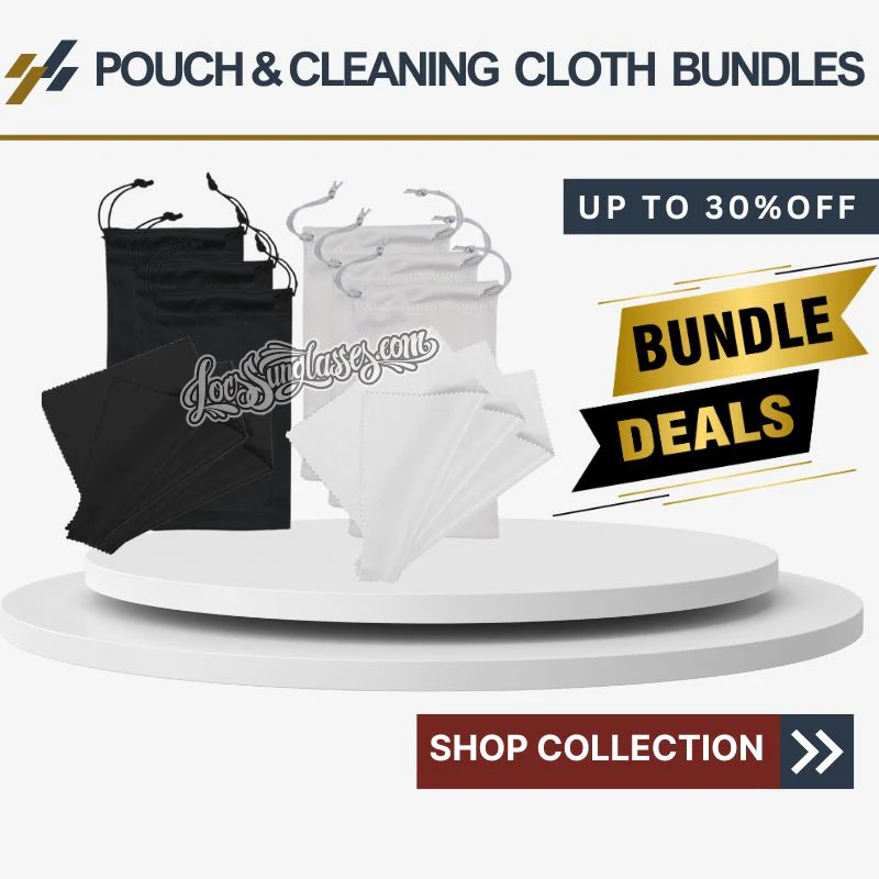 Soft Sunglass Pouches and Cloths Bundles ( Logo-Free)