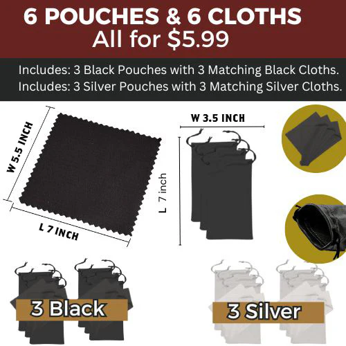 Soft Sunglass Pouches and Cloths Bundles ( Logo-Free) - Image 4
