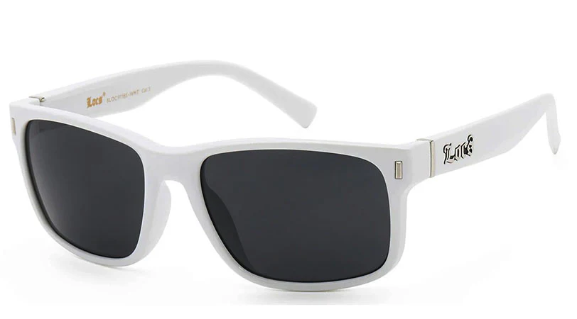 Old School White Frame Locs Shades