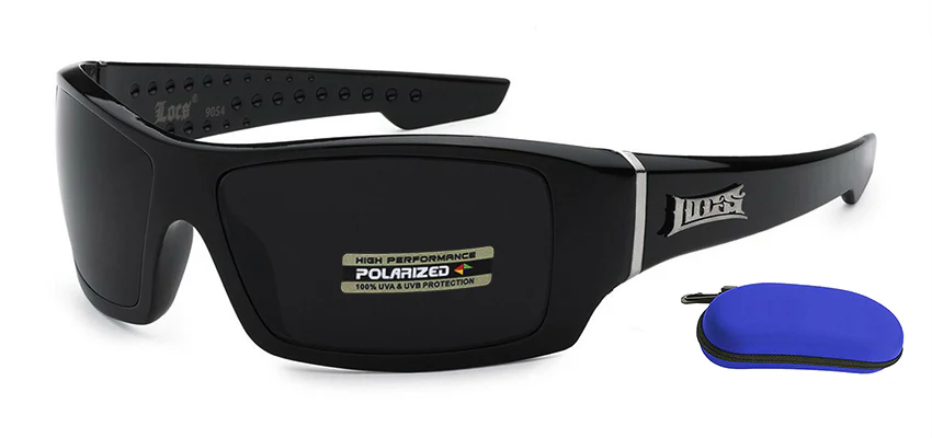 Large Frame Polarized Locs Sunglasses With Logo