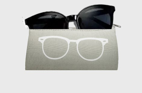 Silver Women's Zipper Pouch w/ Sunglass Print - Image 2
